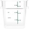 Carlisle Foodservice Squares Polycarbonate Food Storage Container, 4 qt, 7.13 x 7.13 x 7.29, Clear, Plastic 1195107 - alternate 4